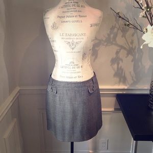 Banana Republic Wool Grey Check Mini skirt